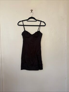 Zara Black Mini Dress with Spaghetti Straps